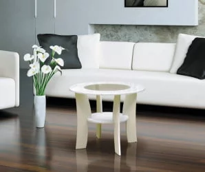 Стол журнальный №3 Венге/Смола черная (глянец)