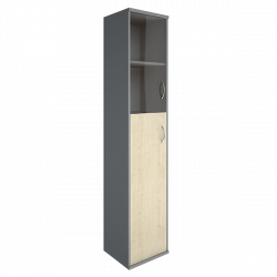 Шкаф высокий узкий левый Riva А.СУ-1.7 Л Клен/Металлик