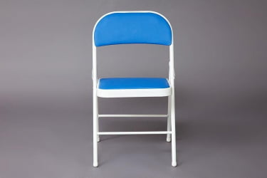 Складной стул FOLDER (mod. 032) / 1 шт. в упаковке каркас: металл, сиденье/спинка: экокожа, 41*51*76см, синий