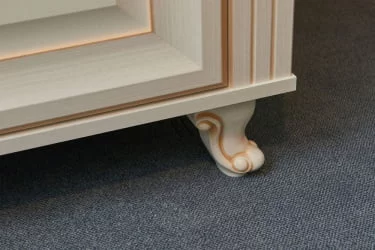 Узкий шкаф в прихожую Марлен 501 Кремовый белый Патина