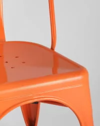 Стул TOLIX с высокой спинкой Оранжевый глянцевый
