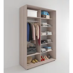 Шкаф-купе 2-х дверный Акцент-Дуэт КЛ 1400х600 Ясень шимо светлый