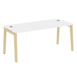 Стол рабочий руководителя ОНИКС ВООД ОВ.СРР-5.8 Белый Бриллиант/Светлый / ONIX WOOD OW.SRR-5.8