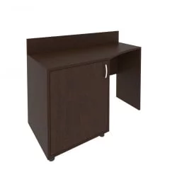 Стол (узкий) с тумбой и бортиком (левый) LIGHT С-СТУ-120 Л Венге Цаво