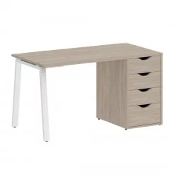 Стол письменный ХОМЕ ОФФИCЕ ВР.СП-3-138.4.А Дуб Аттик/Белый металл / HOME OFFICE VR.SP-3-138.4.A