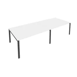 Переговорный стол (2 столешницы) Метал Сйстем Б.ПРГ-2.4 Белый/Антрацит / Metal System