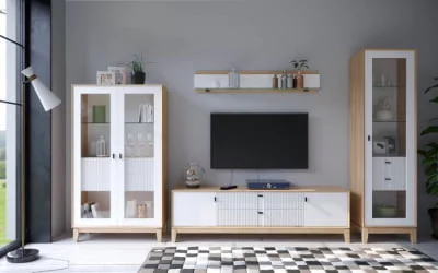 Шкаф двухстворчатый Бари ЛД 698.180.000 Дуб Золотой Белый