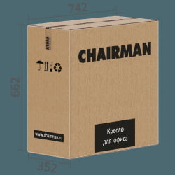 Кресло руководителя CХАИРМАН 535 Черный пластик (БЛАCК) Серый / CHAIRMAN (BLACK)