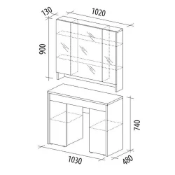 Детский маленький стол Кашемир 20 Дуб Кронберг/Кашемир