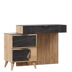 Стол туалетный Шелли ЛД 692.070.000 Дуб золотой Камень Пьетра чёрный