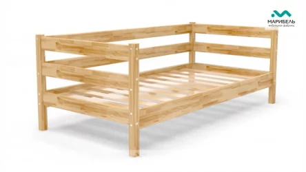Кровать одинарная 800 В - 2/1 (массив) Лак