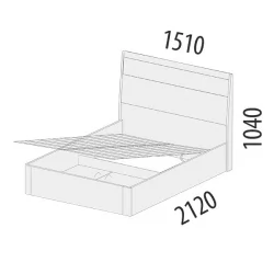 Кровать с подъемным механизмом Тиффани 93.31