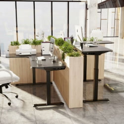 Стол для для компьютера (для геймеров) L-формы c электрической регулировкой по высоте EUREKA ERK-EGD-L60L-B-US