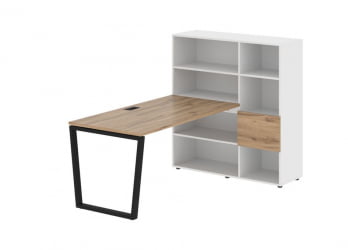 Рабочая станция ЕДИС ЕВРСТ 1215 Дуб Денвер светлый Черный Белый / EDIS EVRST