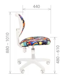 Детское кресло CХАИРМАН ТИН (Кидс) 102 черный пластик Зоопарк / CHAIRMAN (Kids)