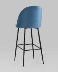 Стул барный Марсель Б велюр Пыльно-синий