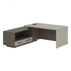 Стол руководителя левый VELION VCT 1919 L Аметист Дуб Сильвер