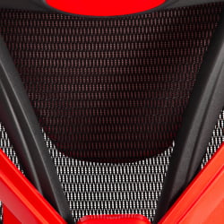 Кресло KingCobra иск. кожа / сетка, черный / красный