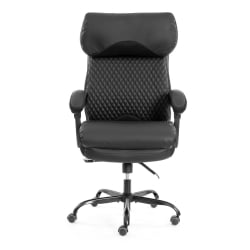 Кресло руководителя Chief metalBL кож/зам/ткань, черный/черный стеганный/черный, 36-6/36-6/TW-11