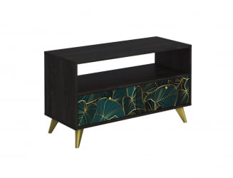 ТВ тумба ТМ-005 АРТ Угольный камень/TROPICAL