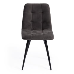 Стул CHILLY (mod. 7095) ткань/металл, 45x53х88 см, высота до сиденья 50 см, темно-серый barkhat 14/черный