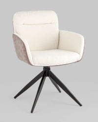 Стул Валдо молочный c бежевой экокожей / Waldo c