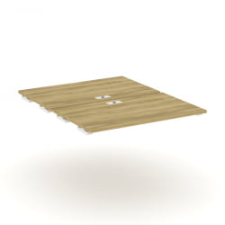 Двойной стол-приставка к двум опорным тумбам/шкафам CОНCЕПТ CН.ДСПР-006 Дуб Винченцо Белый / CONCEPT CN.DSPR-006