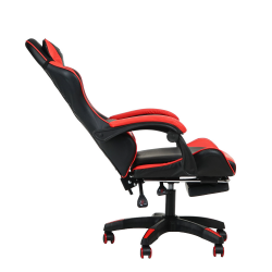 Геймерское кресло 1206 KINGQUEEN цвет черный/красный с массажем 1206-black-red-mass