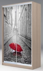 Шкаф-купе эконом Хит-23-12-77 Париж Ясень шимо светлый