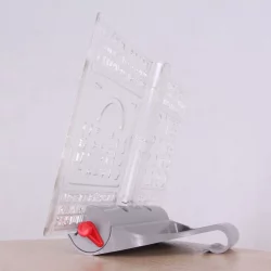 Трехуровневая подставка-трафарет под книгу ПК-03 Серая