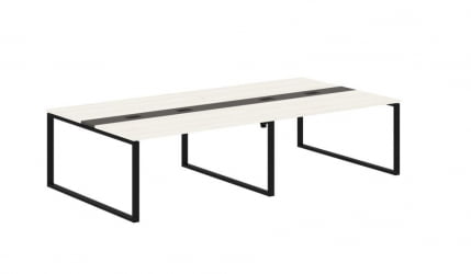 Переговорный стол EDIS EQCT 3116 Ясень Траун Мокко Черный