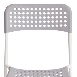 Дизайнерский стул ADDE (mod. C-049) металл/пластик, 39 х 49 х 78 см, Grey (серый) /White (белый)