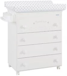 Комод Micuna Bonne Nuit пеленальный B-970 white матрасик stars grey