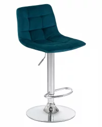 Стул барный ДОБРИН ТАИЛОР морской волны велюр МДЖ9-99 / DOBRIN TAILOR MJ9-99