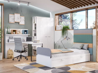 Стеллаж для игрушек Милтон ЛД 537.050.000 Белый Шенилл