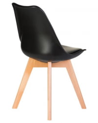 Стул обеденный ДОБРИН ДЖЕРРЙ СОФТ (ножки светлый бук, цвет сиденья черный (Б-03)) 4 шт / DOBRIN JERRY SOFT (B-03))