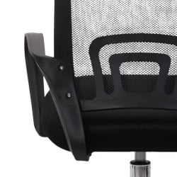 Кресло CРОМЕКС (КРОМЕКС) Топ CХ-695 ХРОМ сетка/ткань ТВ черное / CROMEX Top CH-695 TW