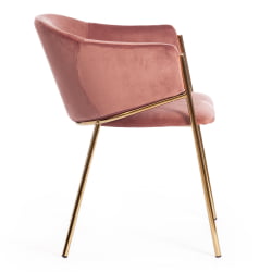 Кресло KRONOS (mod. 8158) металл/вельвет, коралловый/золотые ножки, V062-23