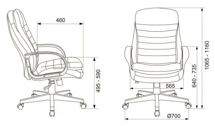 Кресло руководителя Бюрократ T-9950PL Черный