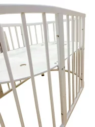 Кроватка для новорожденных Merry Happy Mini матовая Белая (3 в 1)