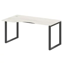 Стол криволинейный левый на О-образном м/к МЕТАЛ СЙСТЕМ БО.СА-1 Л Наварра/Антрацит / METAL SYSTEM