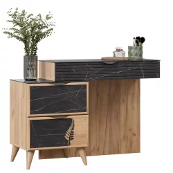 Стол туалетный Шелли ЛД 692.070.000 Дуб золотой Камень Пьетра чёрный