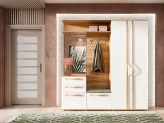 Шкаф одностворчатый глухой Марта-2 ЛД 136.010.000 Дуб золотой Белый глянец