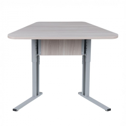 Парта одноместная трапециевидная столешница (рост 3-7) Дуб Вотан/Металл Серый