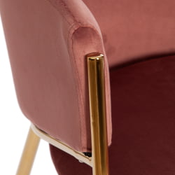 Кресло KRONOS (mod. 8158) металл/вельвет, коралловый/золотые ножки, V062-23