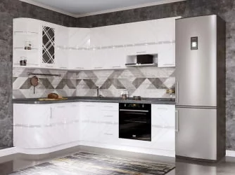 Кухонный гарнитур угловой (ширина 162х240 см) Бьянка 41