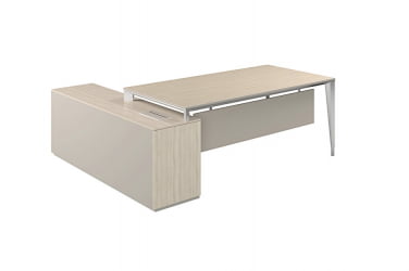 Стол под опорную тумбу 1700 Atlas NZ-0105.YN.AL Ясень Наварра Алюминий