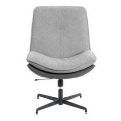 Кресло лаунж Космо велюр/букле/экокожа, ВТ шапе силвер/графит / Cosmo VT shape silver/графит