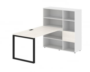 Рабочая станция ЕДИС ЕКРСТ 1215 Ясень Траун Черный Белый / EDIS EQRST