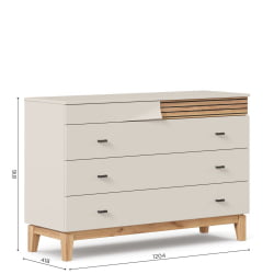 Комод 1200 Нильс ЛД 423.050.000 Кашемир/Дуб Тортуга